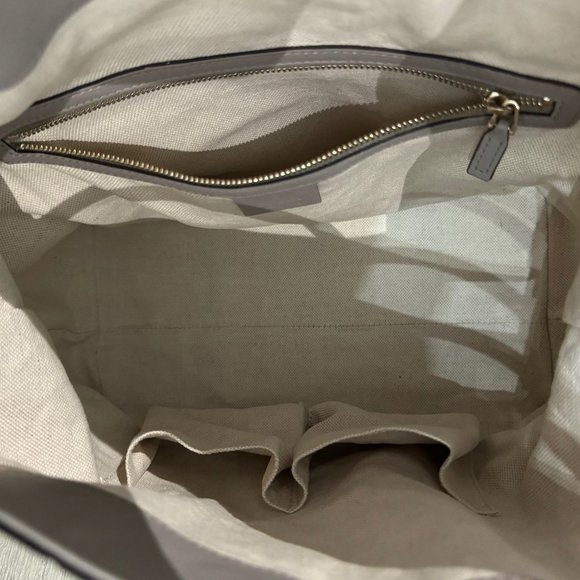 GUCCI Grey Monogrammed Leather Top Handle Bag - Picture 14 of 14
